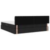 vidaXL Bett mit Stauraum und LED mit LED Schwarz 200 x 200 cm Stoff