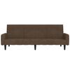 vidaXL Schlafsofa 2-Sitzer Braun Mikrofasergewebe