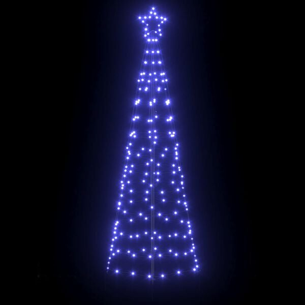 vidaXL LED Weihnachtsbaum mit Erdspie&szlig;en Blau 250 cm Eisen