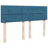 vidaXL Boxspringbett mit Matratze Blau 140x190 cm Samt