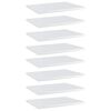 vidaXL B&uuml;cherregal-Bretter 8 Stk. Hochglanz-Wei&szlig; 40x30x1,5 cm