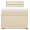 vidaXL Boxspringbett mit Matratze Creme 80x200 cm Stoff