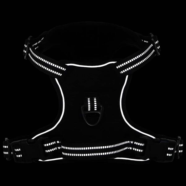 vidaXL Hundegeschirr Reflektierend Verstellbar Schwarz XL