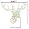 vidaXL Rentierkopf mit 140 LEDs Bunt 60 cm Acryl