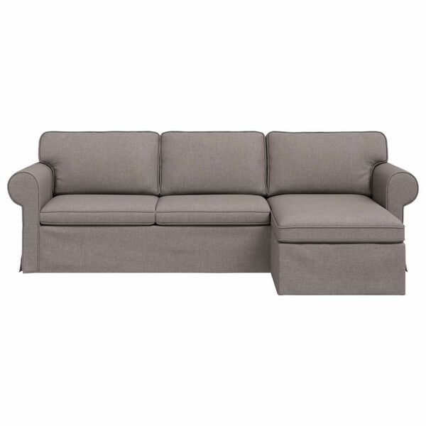 vidaXL Sofa Taupe Gesamtabmessungen: 245 x 138 x 80 cm (B x T x H)