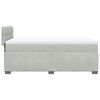vidaXL Boxspringbett mit Matratze Hellgrau 100x200 cm Samt