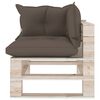 vidaXL Garten-Palettensofa 4-Sitzer mit Kissen Kiefernholz
