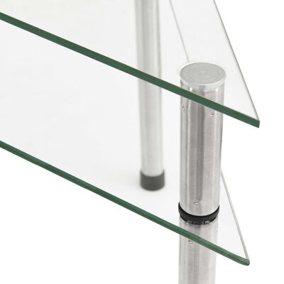 vidaXL Küchenregal Transparent 49,5x35x19 cm Hartglas
