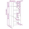 vidaXL Aufbewahrungsschrank 3 pcs Altholz