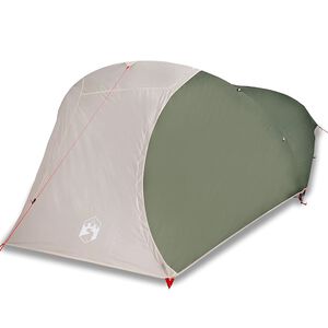 vidaXL Kuppel-Campingzelt 4 Personen Gr&uuml;n Wasserdicht