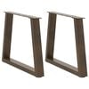 vidaXL Couchtischbeine V-Form 2 St&uuml;ck Naturstahl 70x(42-43,3) cm Stahl