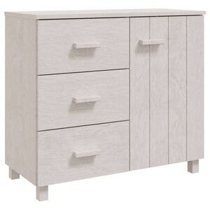 vidaXL Sideboard HAMAR Wei&szlig; 90x40x80 cm Massivholz Kiefer