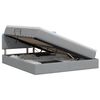 vidaXL LED-Speicherbett mit Matratze Hellgrau 160 x 200 cm Stoff