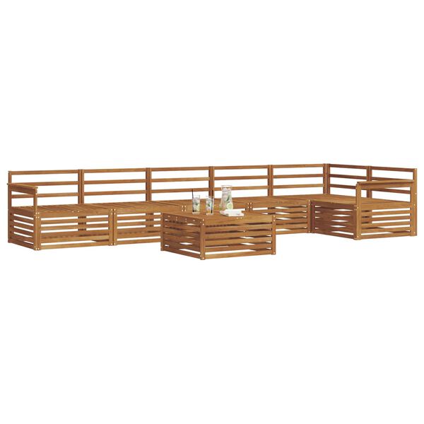vidaXL Outdoor-Sofagarnitur 7 pcs Natur Massivholz Akazie