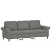 vidaXL 3-Sitzer-Sofa mit Kissen Dunkelgrau 180 cm Stoff
