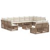 vidaXL Gartensofa-set 13 pcs Beige Poly-Rattan