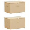 vidaXL Aufbewahrungsbox 2 Stk. Vliesstoff 60 x 43 x 35 cm 90,3 L Creme