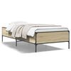 vidaXL Bettgestell Sonoma-Eiche 90x190 cm Holzwerkstoff und Metall