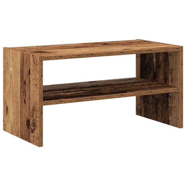 vidaXL Schuhregal Stapelbar Altholz-Optik 60x30x30,5 cm