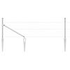 vidaXL Zaunpfosten Silber 10 x 0,8 m (36 mm Mesh) Stahl