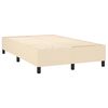 vidaXL Boxspringbett mit Matratze Creme 140x190 cm Stoff