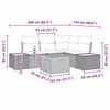 vidaXL Gartensofa-set mit Kissen 5 pcs Grau Poly-Rattan