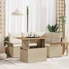 vidaXL Garten-Sofa-Set mit Kissen 5 pcs Beige und Creme