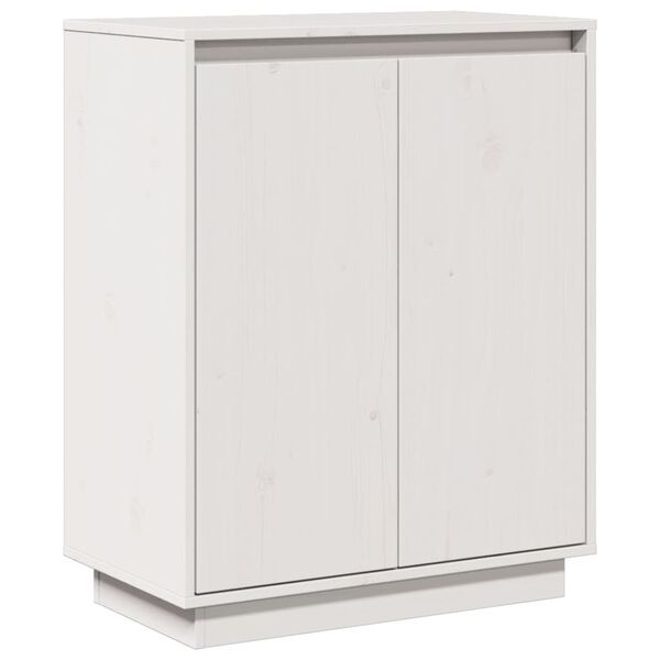 vidaXL Sideboard Wei&szlig; 60x34x75 cm Massivholz Kiefer