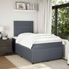 vidaXL Boxspringbett mit Matratze Dunkelgrau 120x190 cm Samt