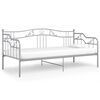 vidaXL Schlafsofa Bettgestell Grau Metall 90x200 cm