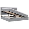 vidaXL Aufbewahrungsbett mit Matratze Hellgrau 200 x 200 cm Stoff