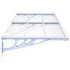 vidaXL Türvordach Grau und Transparent 199x90 cm Polycarbonat