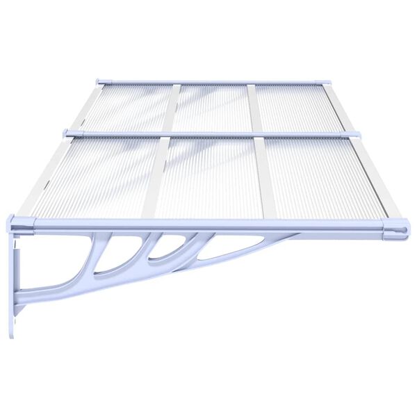 vidaXL Türvordach Grau und Transparent 199x90 cm Polycarbonat