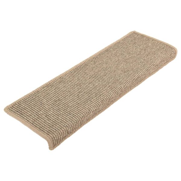 vidaXL Stufenmatten 15 Stk. 65x21x4 cm Dunkelbeige Rechteckiger Rand