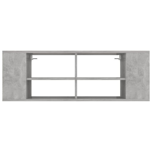 vidaXL TV-Wandschrank Betongrau 102x35x35 cm Holzwerkstoff