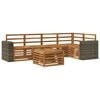 vidaXL Outdoor-Sofagarnitur 6 stk. Natur Polyester