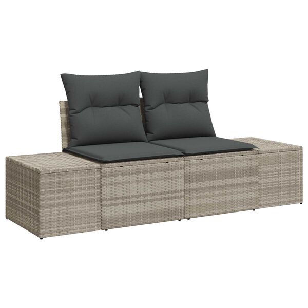 vidaXL Sofa Set mit Kissen 6 pcs Poly-Rattan