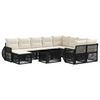 vidaXL Gartensofa-set 11 stk. Schwarz und Cremewei&szlig; Poly-Rattan
