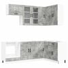 vidaXL K&uuml;cheneinheit LUCCA 8 pcs Betongrau Holzwerkstoff