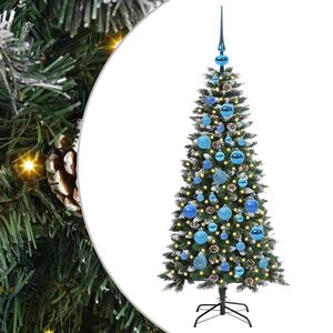 vidaXL K&uuml;nstlicher Weihnachtsbaum mit 150 LEDs mit St&auml;nder Gr&uuml;n 120 cm