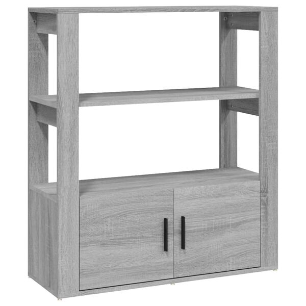 vidaXL Sideboard Grau Sonoma 80x30x90 cm Holzwerkstoff