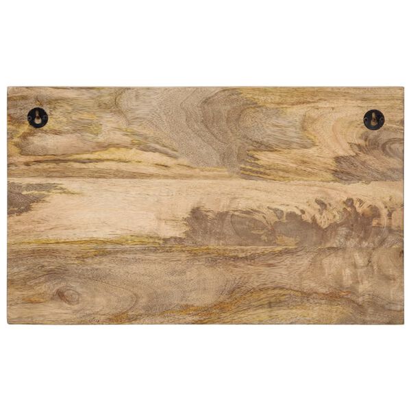 vidaXL Wandgarderoben mit 4 Haken 2 Stk. Massivholz Mango