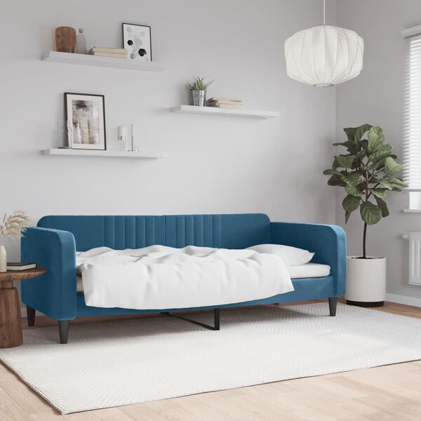 vidaXL Tagesbett Blau 80x200 cm Samt