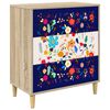 vidaXL Kommode MAINZ Blumenmuster 66 x 36,5 x 75 cm Holzwerkstoff