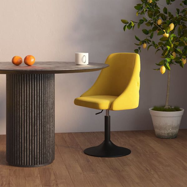 vidaXL Esszimmerstuhl Senfgelb Samt