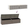 vidaXL Garten-Auflagenbox Grau 220x50x58 cm Poly Rattan