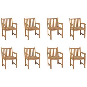 vidaXL Gartenst&uuml;hle 8 Stk. Massivholz Teak