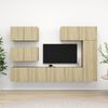 vidaXL 6-tlg. TV-Schrank-Set Sonoma-Eiche Holzwerkstoff