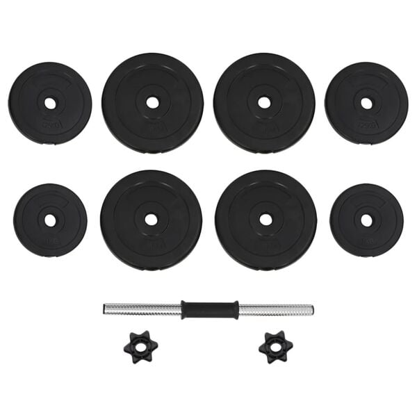 vidaXL Hantel 1 Stk. 15 kg