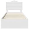 vidaXL Bettrahmen mit Kopfteil Wei&szlig; 90 x 190 cm Holzwerkstoff